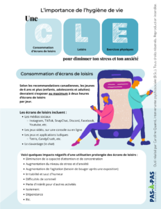 Outil sur le numérique : « Une CLÉ pour diminuer ton stress et ton anxiété L’importance de l’hygiène de vie » par Caroline Quarré