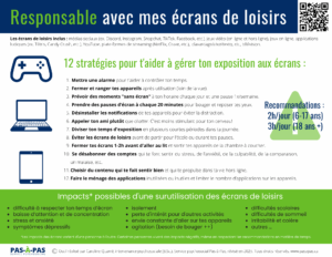 Responsable avec mes écrans de loisirs